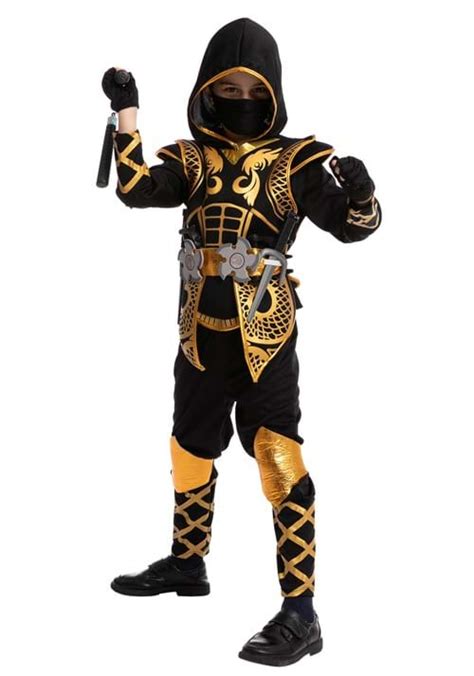 Golden Ninja Boys Costume