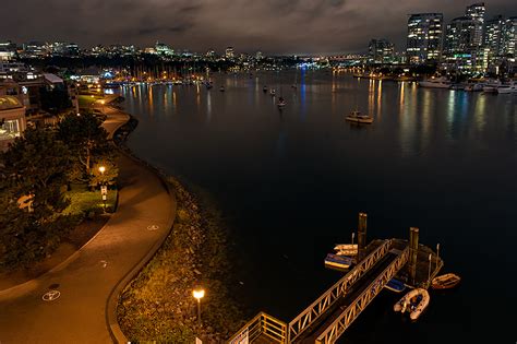 Night View From Cambie Street Bridge