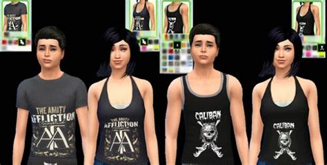 My Sims 4 Blog Band Shirts For Males And Females By Aurimon
