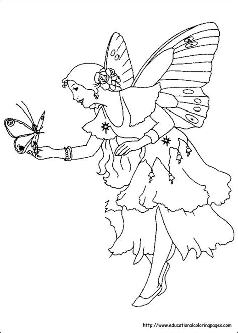 Butterfly Princess Coloring Page Coloring Pages