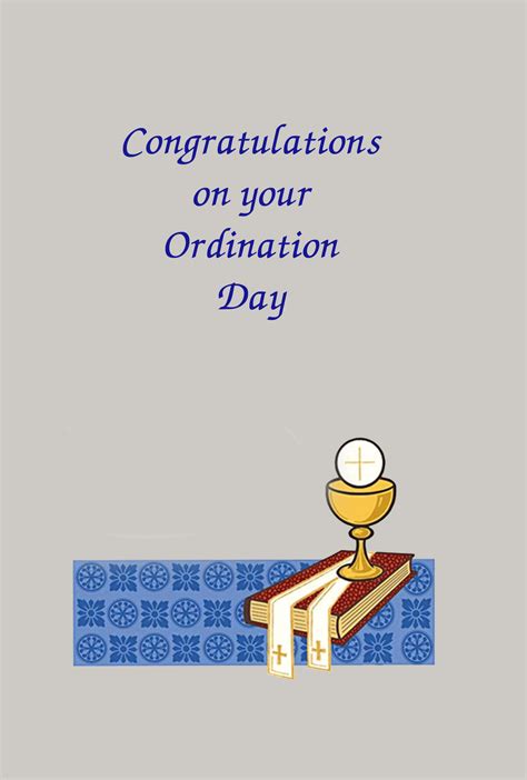 Ordination Day Religious Cards Or67 Pack Of 12 2 Designs