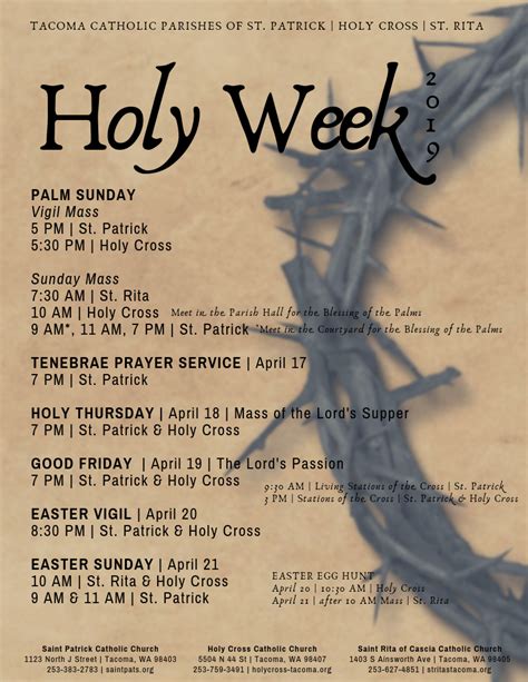 What Is Holy Week Saint Patrick Catholic Church