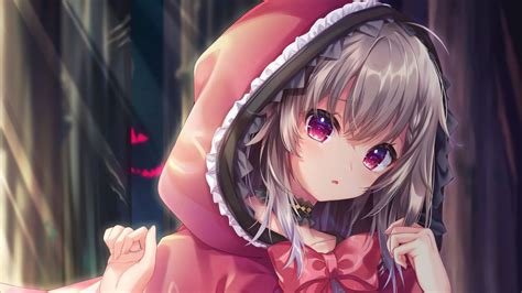 Wallpaper Little Red Riding Hood Girl Glance Anime Art Hd Picture
