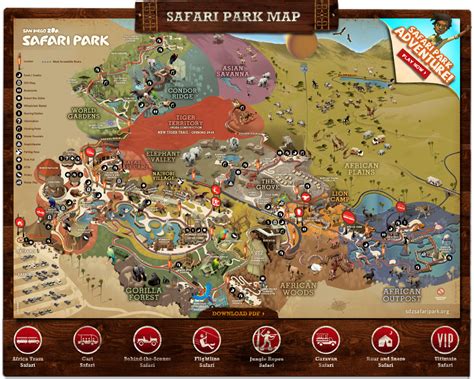 San Diego Zoo Safari Park: Park Map | San diego zoo safari park, Wild animal park, Safari park