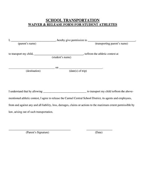 Sample Waiver Free Printable Documents