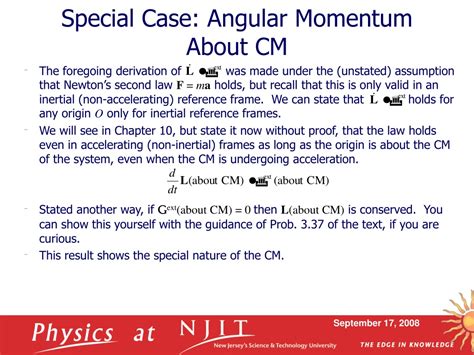 Ppt Physics 430 Lecture 6 Center Of Mass Angular Momentum
