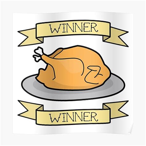Winner Winner Chicken Dinner Poster By Emsk Redbubble
