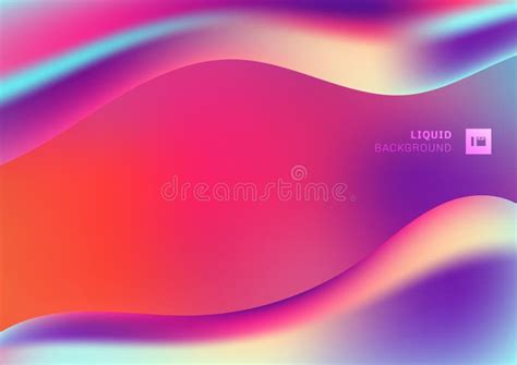 Abstract Liquid Shapes Composition Design Background Trendy Fluid