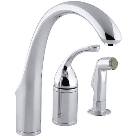 Cool designer, pull down, stainless steel taps & more. KOHLER Forte Single-Handle Standard Kitchen Faucet with ...