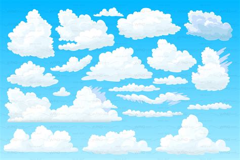 ♥ Vector Shaped Fluffy Cloud Graphic Patterns Creative Market