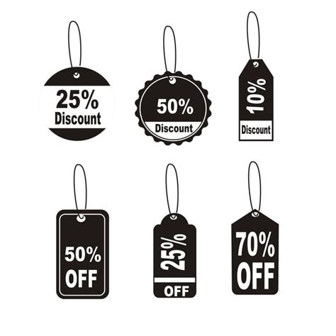 Black Discount Coupon Vector Icon Set Discount Coupon Icon Png And