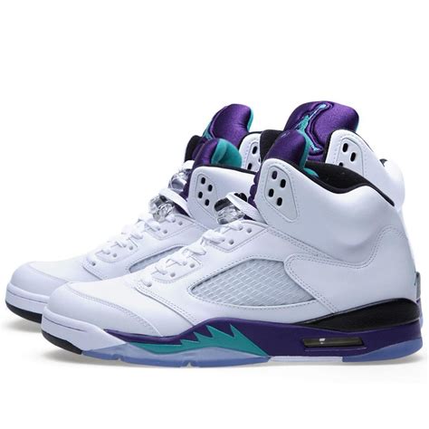 1990white / grape ice — new emerald. Restock Air Jordan 5(V) Retro LS - Grapes 'White Grape' White New Emerald Grape Ice Mens ...