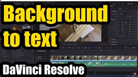 How To Add Background To Text Davinci Resolve Youtube