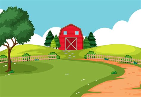 Farm Scene Vector Art Icons And Graphics For Free Download