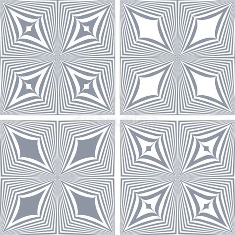 Seamless Geometric Patterns Set Stock Vector Illustration Of White