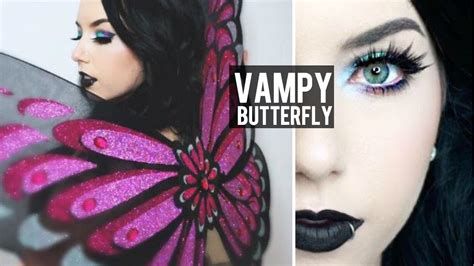 Vampy Butterfly Halloween Makeup Tutorial Diy Halloween Costume Youtube