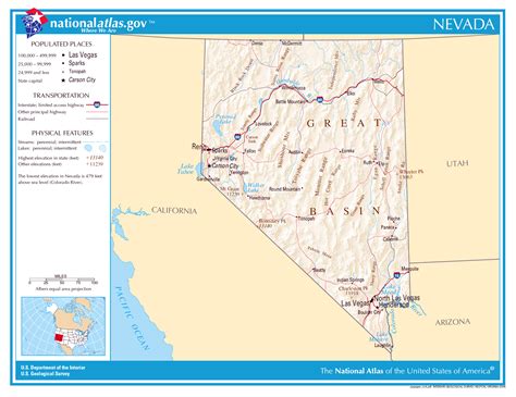 Large Detailed Map Of Nevada State Nevada State Usa Maps Of The