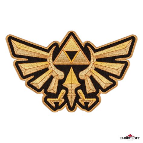 The Legend Of Zelda Patch Hylian Crest Game Large Logo Embroidered