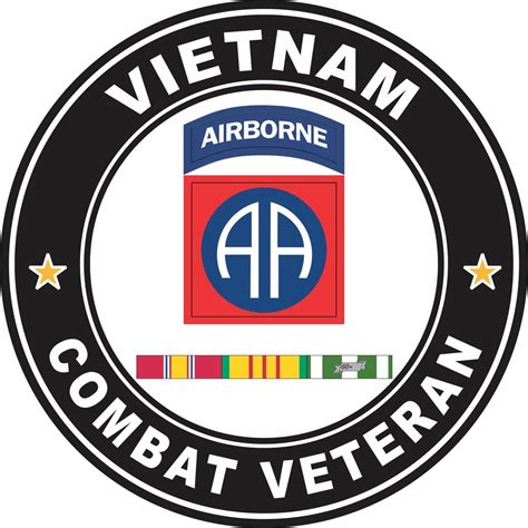 82nd Airborne Division Vietnam Service Combat Veteran Decal