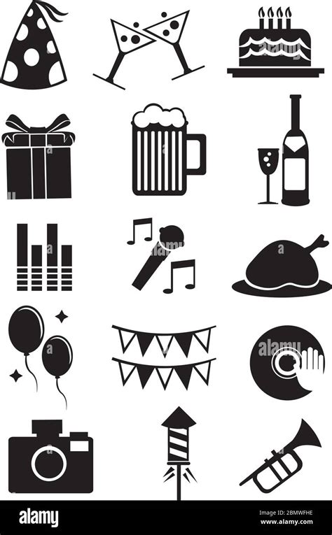 Party Popper And Glass Stock Vector Images Alamy