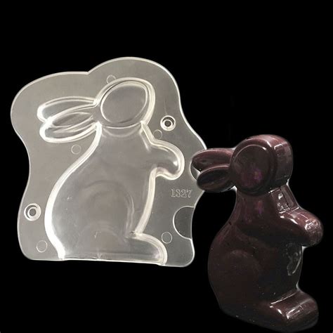Easter Bunny Chocolate Mold 3d Plastic Easter Day Rabbit Mold For Candy