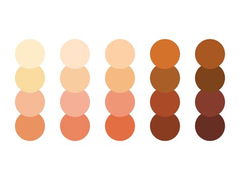 Skin Tones Color Palette Swatches Procreate Skin Tone Chart Colours For Drawing Skin Digital