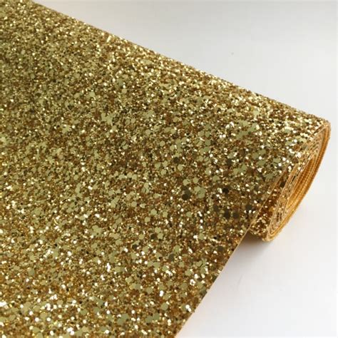 Premium Chunky Glitter Fabric True Gold