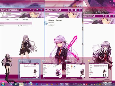 Kirigiri Kyouko Theme Windows 7 By Andrea37 Anime Theme Windows 7 Skins