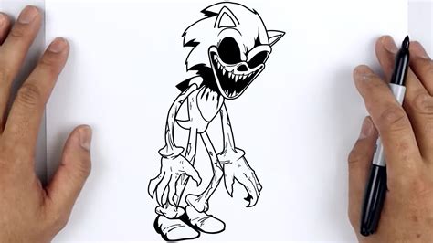 How To Draw Sonic Exe Black Sun Friday Night Funkin Fnf Draw The Best
