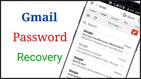How To Recover Forgotten Gmail Password Youtube