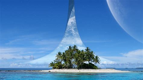 Halo Ring Tropical Island 1920 × 1080 Wallpapers