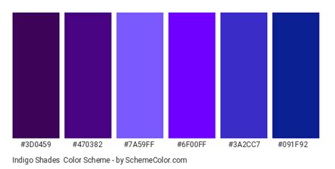 Indigo Shades Color Scheme Blue