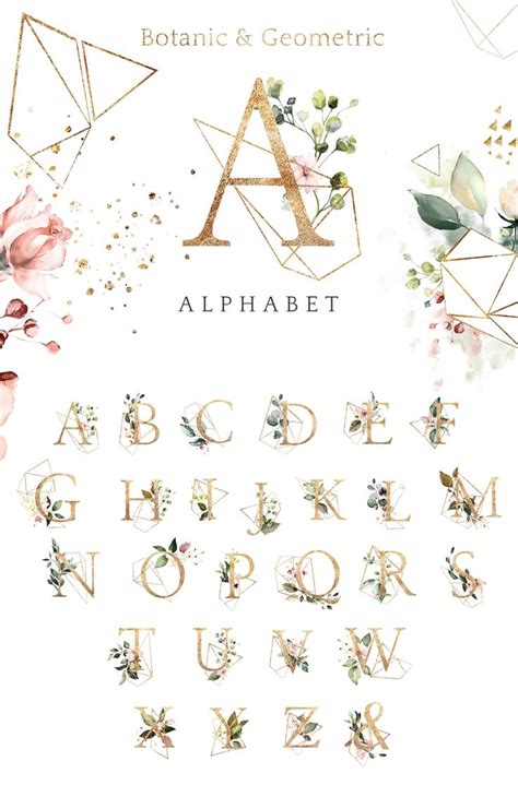 Sunny watercolor floral collection | Floral watercolor, Floral letters