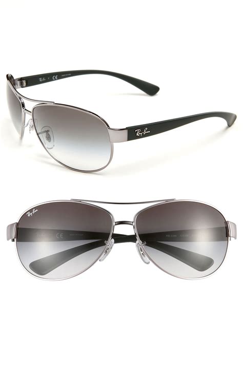 Ray Ban Bubble Wrap Aviator 63mm Sunglasses In Gray For Men Gunmetal
