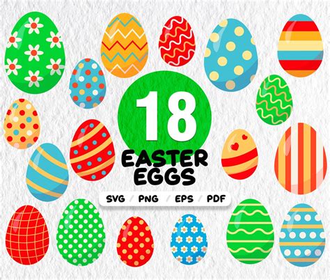 Easter Eggs Svgeaster Eggs Svg Easter Svg Patterned Eggs Svg Easter
