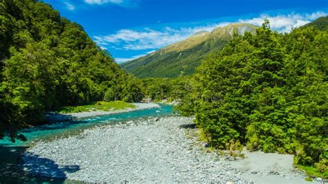 Blue River In The New Zealand Stock Photo Image Of River Natural