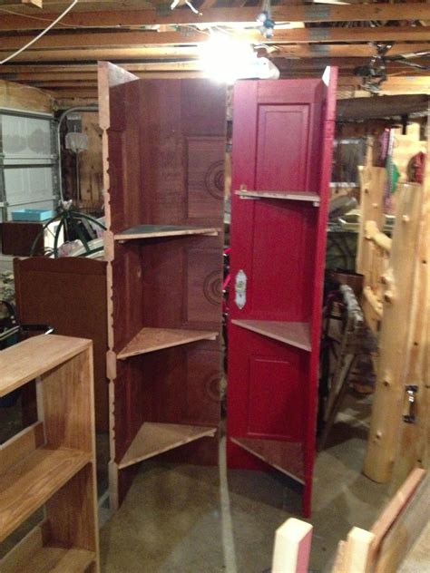 I Made These Corner Shelves From Recycled Doors And Scrap Lumber