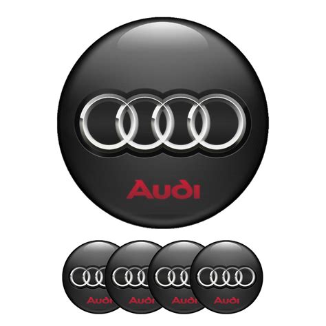 Audi Wheel Center Caps Emblem 3d Rings Logo 2 Wheel Emblems