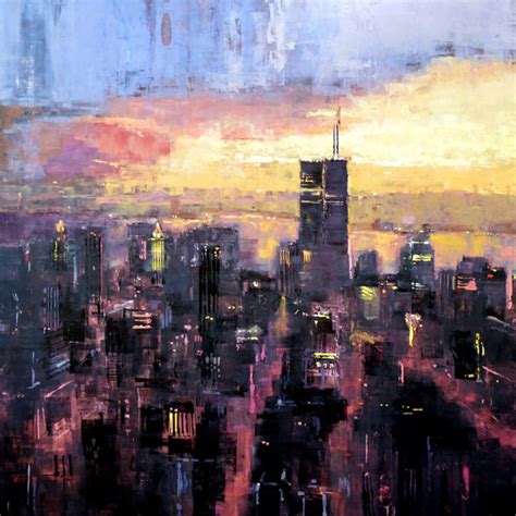 Unique Artwork Manhattan Skyline 1999 From The Artist