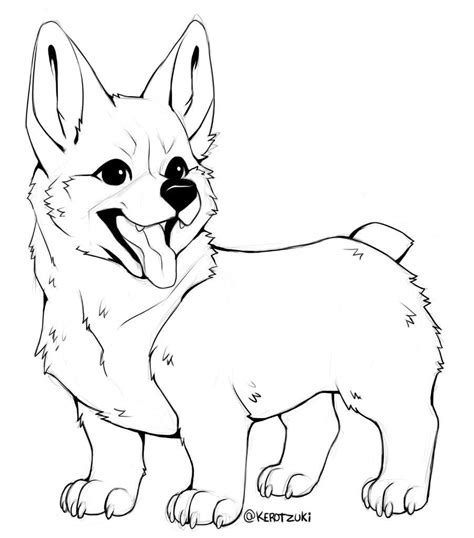 Corgi Dog Coloring Pages