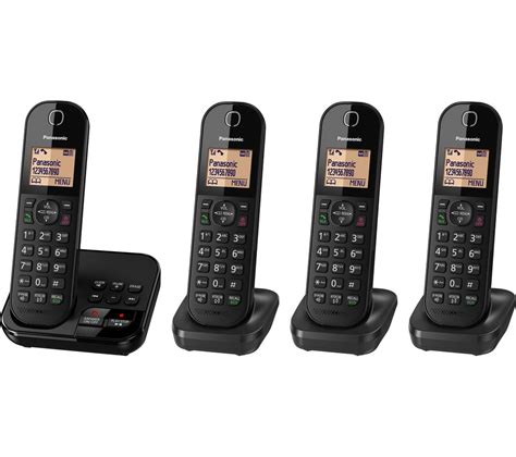 Buy PANASONIC KX-TGC424EB Cordless Phone with Answering Machine - Quad