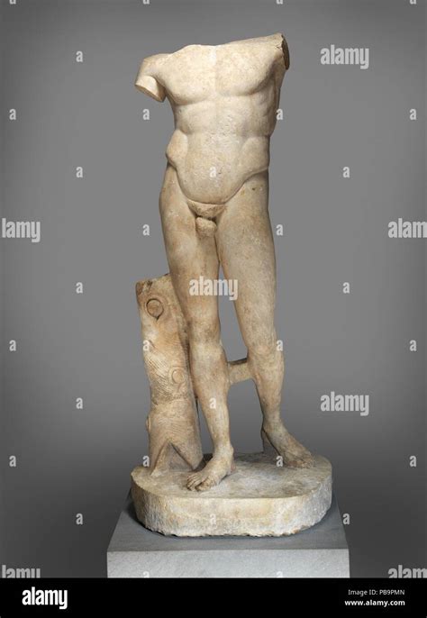 Marble Statue Of The Diadoumenos Youth Tying A Fillet Around His Head