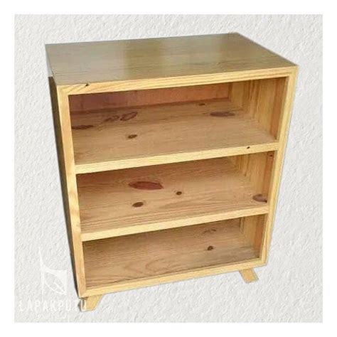 Rak Buku Bahan Kayu Jati Belanda Finishing Clear Furniture