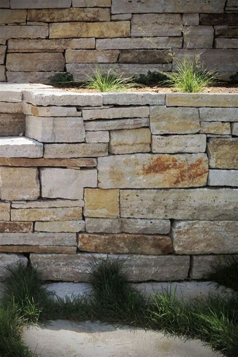 Dry Stacked Retaining Wall Veneer Stone Steps Flag Stone Pavers Path