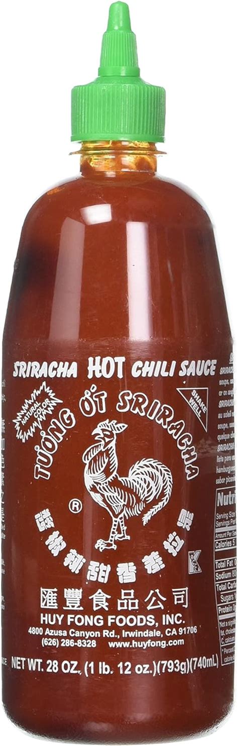 Sriracha Hot Chili Sauce Large Bottle 740ml 28oz X 2 Pack Amazon Ca Patio Lawn And Garden