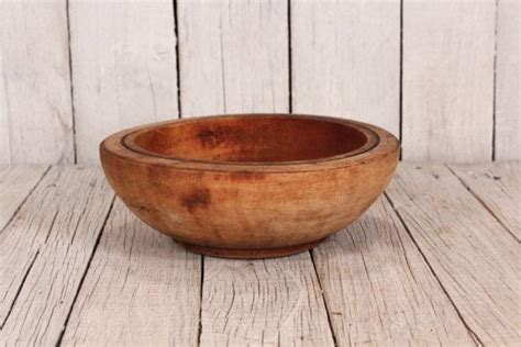 Handmade Wooden Bowl Vintage Wood Bowl Rustic Vessel Primitive