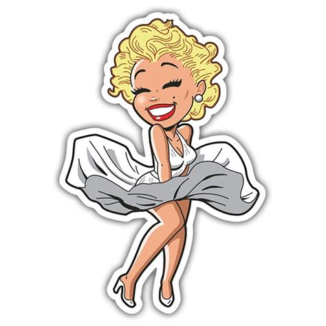 Sticker Marilyn Monroe Cartoon