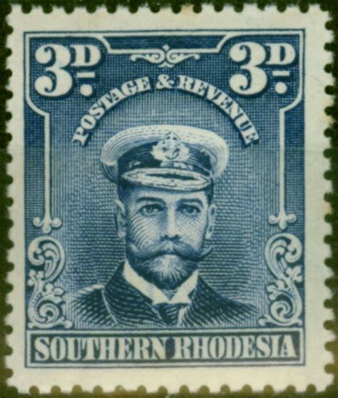 Southern Rhodesia 1924 3d Blue Sg5 Fine Lmm Stampsempire Philatelists