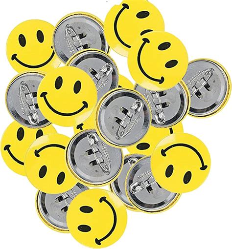 Amazon Mini Metal Smiley Smile Face Button Pins Pack Of 48 Pcs