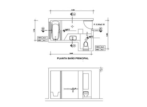 Bathroom Layout Dwg Sanitary Bathroom Plan And Section Detail D View